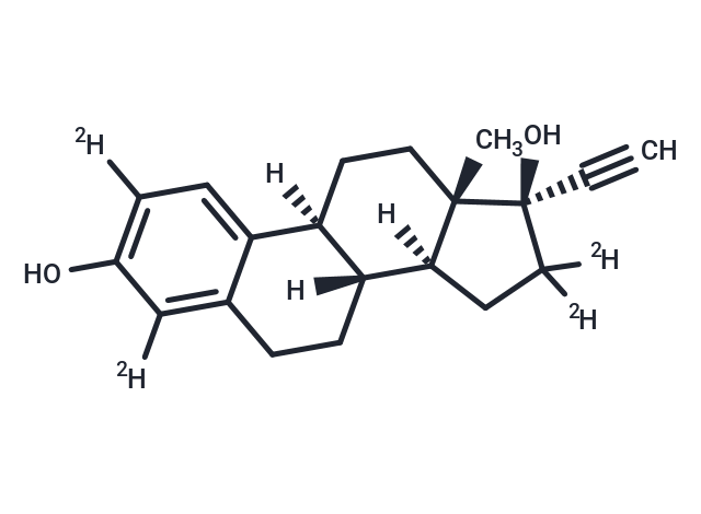 17α-Ethynylestradiol-2,4,16,16-d4 Chemical Structure