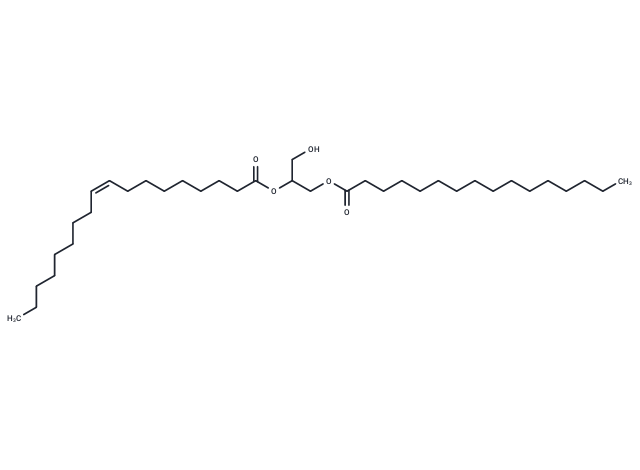 1-Palmitoyl-2-Oleoyl-rac-glycerol Chemical Structure