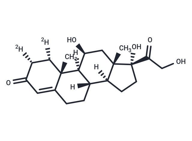 Cortisol-1,2-d2 Chemical Structure