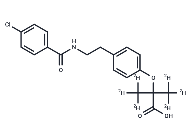 Bezafibrate-d6 (dimethyl-d6) Chemical Structure