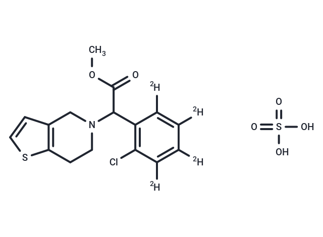 rac-Clopidogrel-d4 Hydrogen Sulfate Chemical Structure
