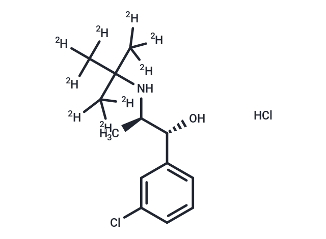 threo-Hydrobupropion-d9 HCl（enantiomer） Chemical Structure