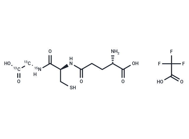 Glutathione-(glyucine-13C2-15N) Trifluoroacetate Chemical Structure