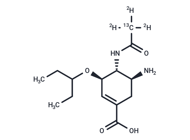 Oseltamivir-13C-d3 Acid Chemical Structure
