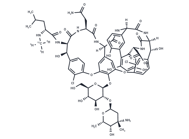 Vancomycin-13C-d3 Chemical Structure