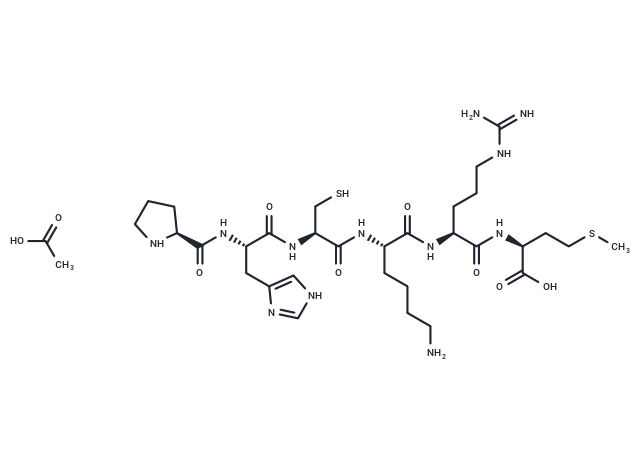 H-PRO-HIS-CYS-LYS-ARG-MET-OH acetate