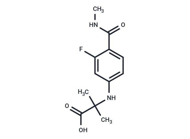 2-((3-Fluoro-4-(methylcarbamoyl)phenyl)amino)-2-methylpropanoic acid