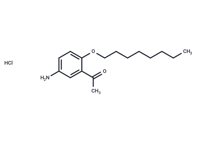 Acetophenone, 5'-amino-2'-(octyloxy)-, hydrochloride