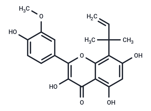 8-(1,1-Dimethyl-2-propenyl)-3'-methoxykaempferol