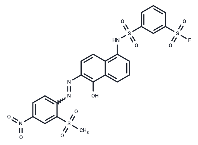 Benzenesulfonyl fluoride, 3-(((5-hydroxy-6-(2-(2-(methylsulfonyl)-4-nitrophenyl)diazenyl)-1-naphthalenyl)amino)sulfonyl)-