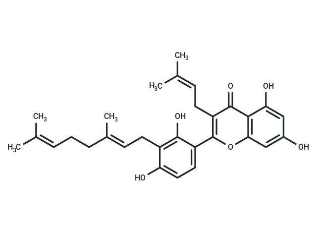 3'-Geranyl-3-prenyl-2',4',5,7-tetrahydroxyflavone