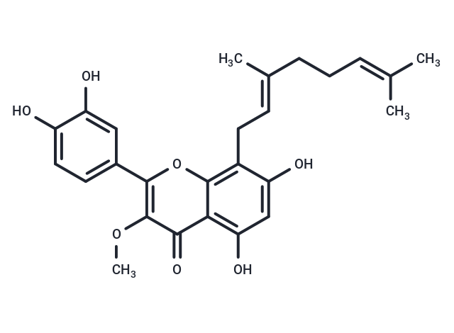 5,7,3',4'-Tetrahydroxy-3-methoxy-8-geranylflavone