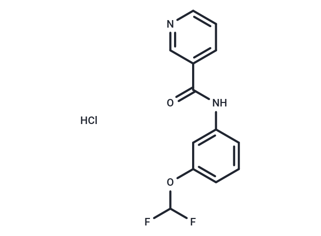 Nicotinamide, N-(m-difluoromethoxyphenyl)-, hydrochloride