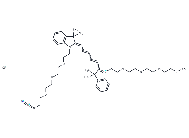 N-(m-PEG4)-N'-(azide-PEG3)-Cy5