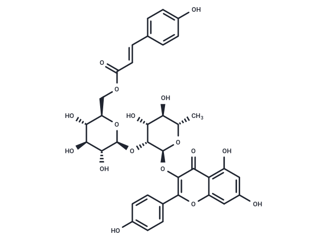 Kaempferol-3-O-(6'''-trans-p-coumaroyl-2''-glucosyl)rhamnoside