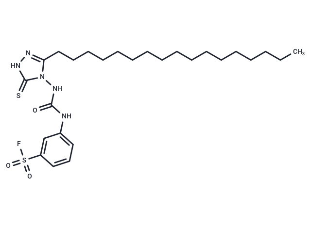 m-((((3-Heptadecyl-1,5-dihydro-5-thioxo-4H-1,2,4-triazol-4-yl)amino)carbonyl)amino)benzenesulphonyl fluoride