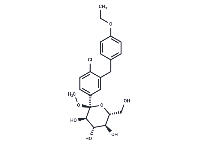 (2S,3R,4S,5S,6R)-2-(4-Chloro-3-(4-ethoxybenzyl)phenyl)-6-(hydroxymethyl)-2-methoxytetrahydro-2H-pyran-3,4,5-triol