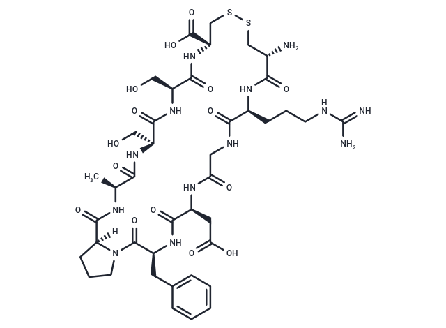 Cys-Arg-Gly-Asp-Phe-Pro-Ala-Ser-Ser-Cys (Disulfide bridge:cys1-cys10)