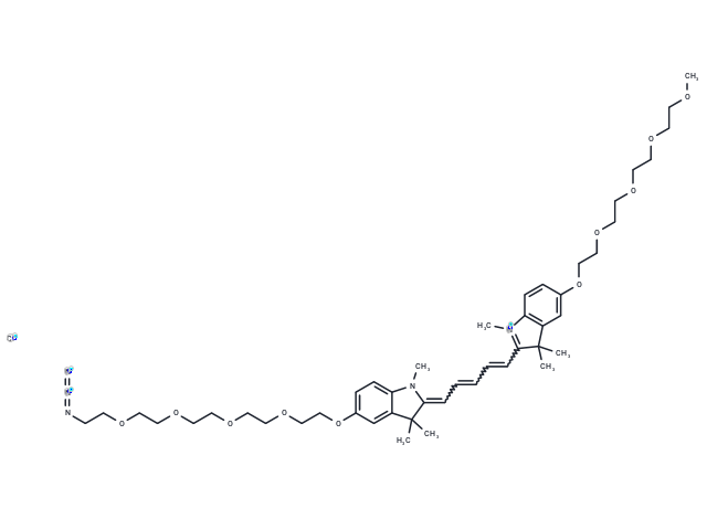 N-methyl-N'-methyl-O-(m-PEG4)-O'-(azide-PEG4)-Cy5