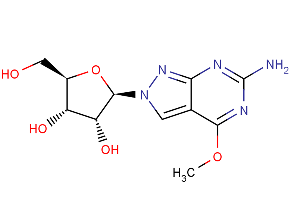 6-Amino-4-methoxy-2-(b-D-ribofuranosyl)-2H-pyrazolo[3,4-d]pyrimidine