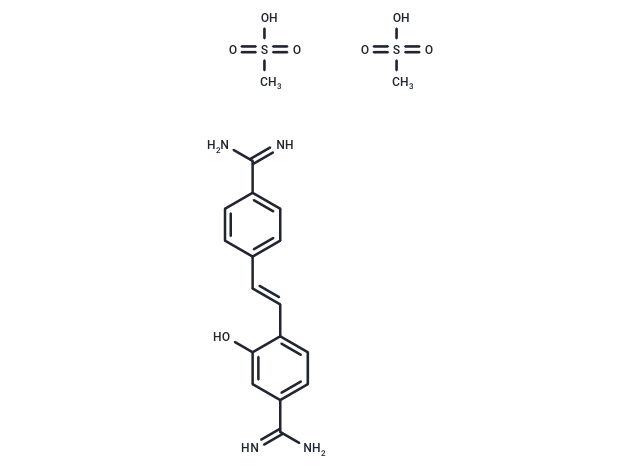 Hydroxystilbamidine bis(methanesulfonate)