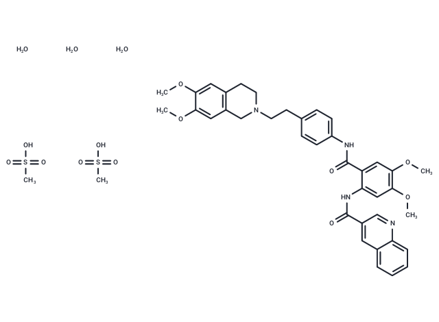 Tariquidar methanesulfonate, hydrate